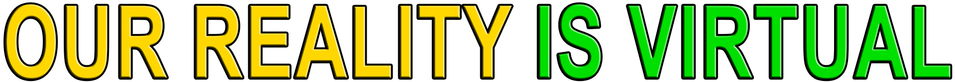 OUR REALITY IS VIRTUAL